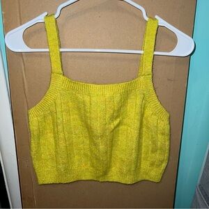 2/$10 BASICS TOPS BUNDLE Yellow Sweater Cropped Tank Top Wild Fable